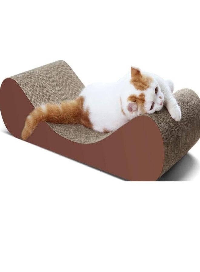 KittuPet سرير استرخاء من الكرتون مع عمود خدش للقطط من KittuPet، مزود بنعناع بري، وسادات متينة تمنع تلف الأثاث، حجم كبير (قطعة واحدة) - Image 1